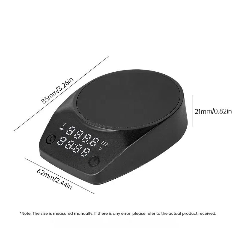 Mini Electronic Coffee Scale - Timed Weighing, Perfect for Italian Beans, Home & Coffee Bars - Korvel