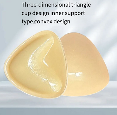 Triangle V-shaped thickened sponge chest patch small chest display large female double-sided self-adhesive chest pad - Korvel