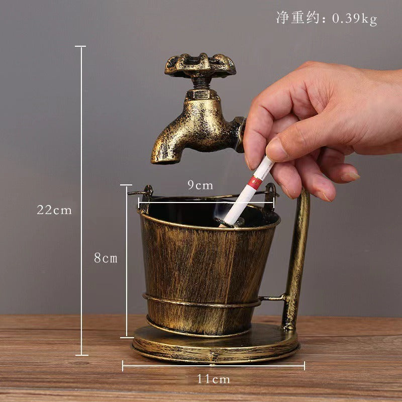 Retro Creative Iron Ashtray for Home & Office