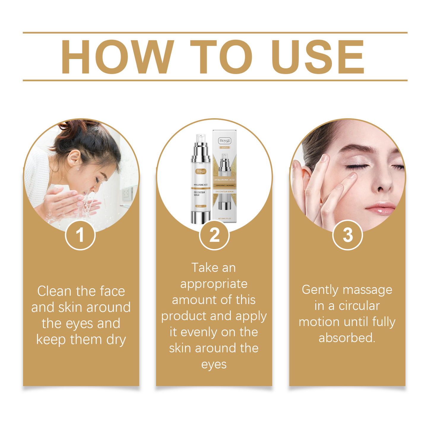 Sérum pour les yeux délicat pour une hydratation et un soin doux