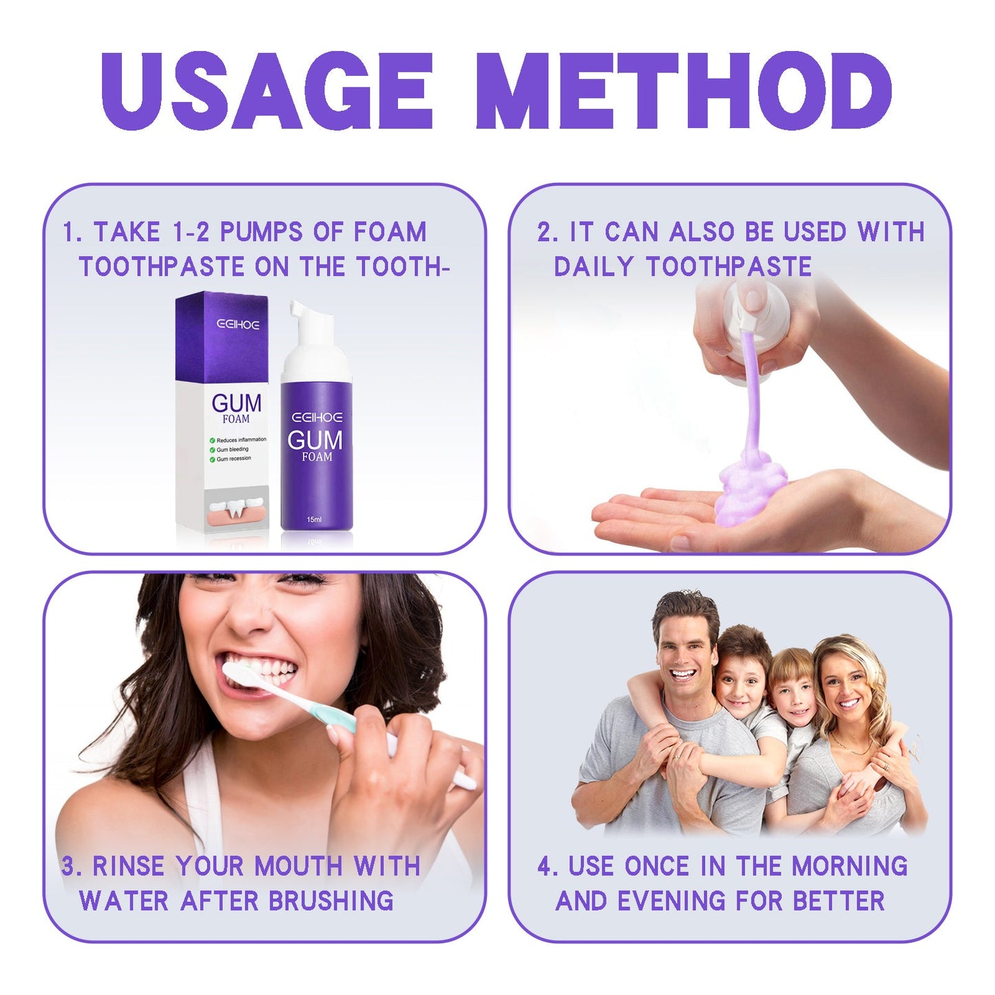 Gum Foam Mousse for Clean Teeth and Healthy Gums