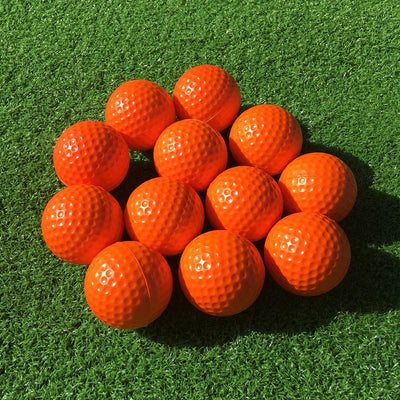 12Pcs Foam Practice Golf Balls Yellow Green Orange Golf Training Balls Outdoor Indoor Putting Green Target Backyard Swing Game - Korvel