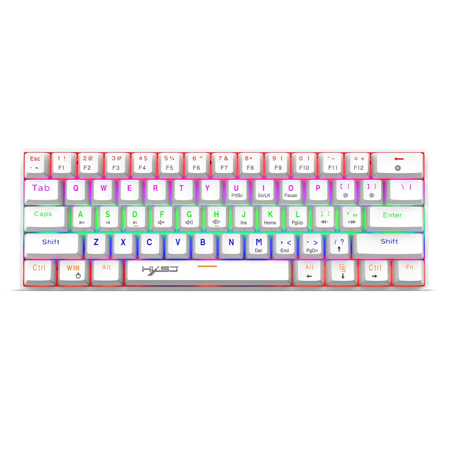 Mechanical 61 keyboard wired blue axis office keyboard gaming gaming illuminated RGB mechanical keyboard - Korvel