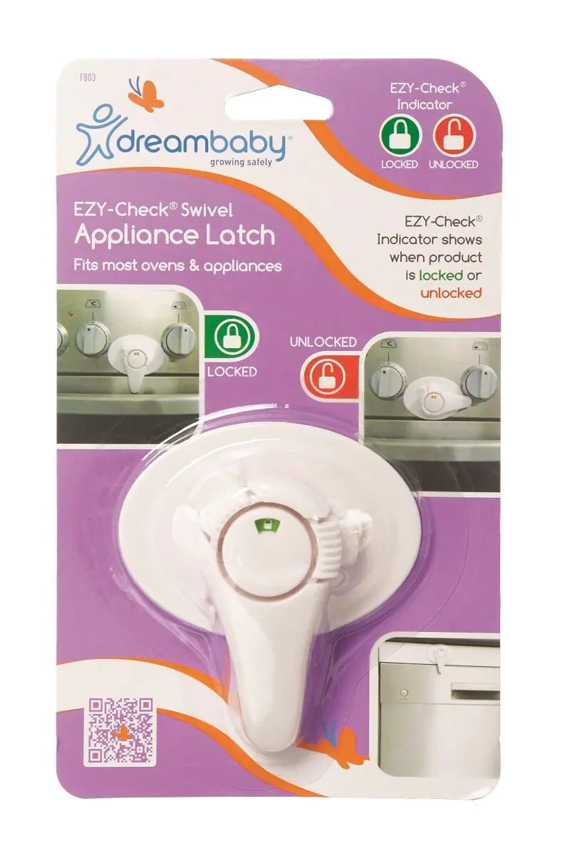 Cerraduras de electrodomésticos giratorias Ezy-Check de Dreambaby - Protector de puerta para bebés