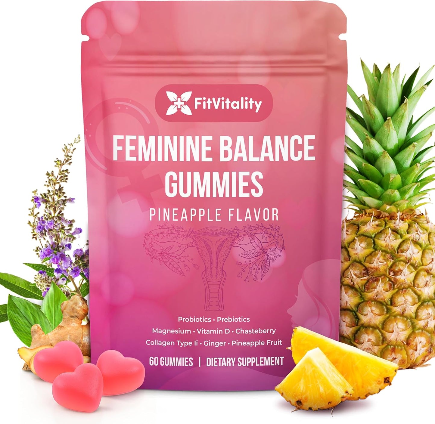 Gomitas Premium para el Equilibrio Femenino para el Soporte Digestivo
