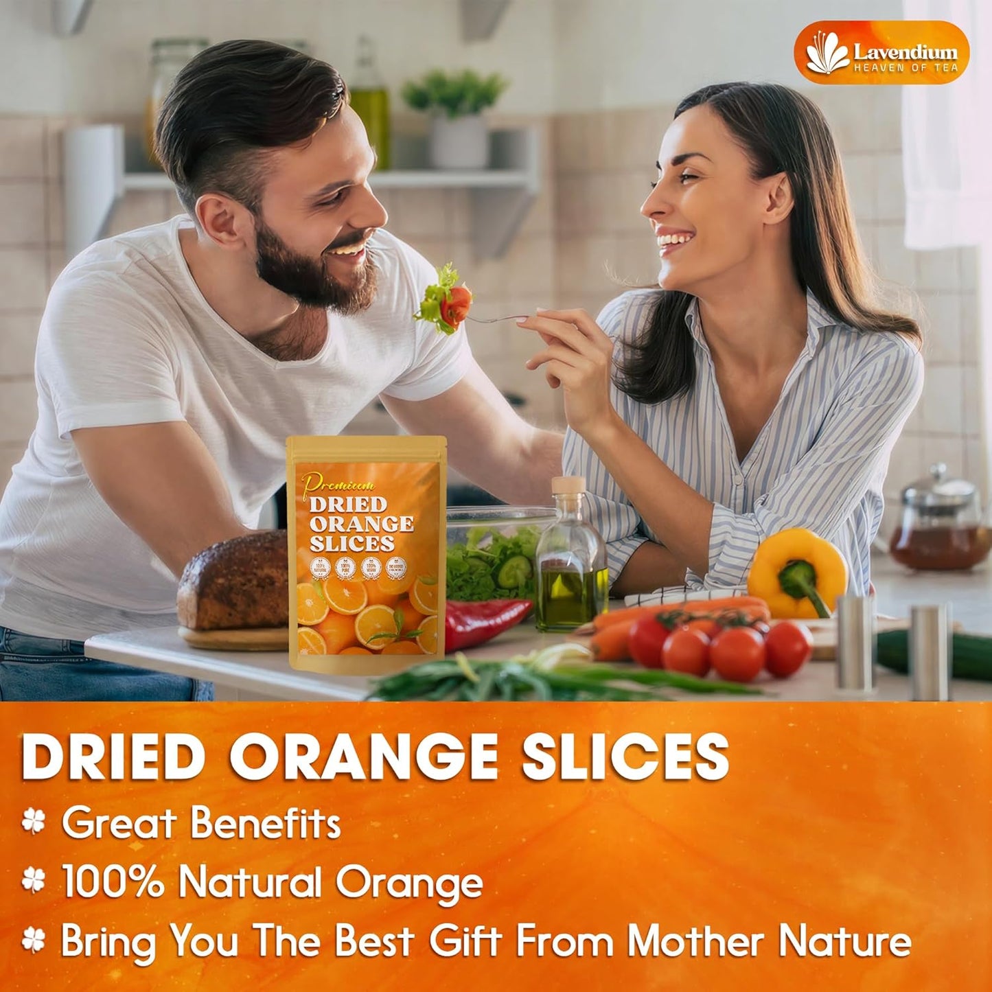 Premium Dried Orange Slices 6oz - Natural Citrus Wheels