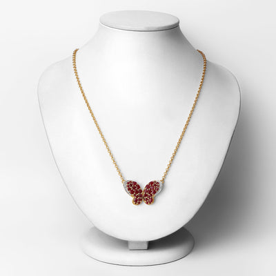 4.15 Carat Genuine Ruby and White Zircon Pendant in Sterling Silver