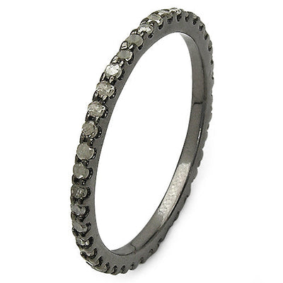 Bague de fiançailles en argent sterling .925 avec diamant TLB véritable de 0,60 carat