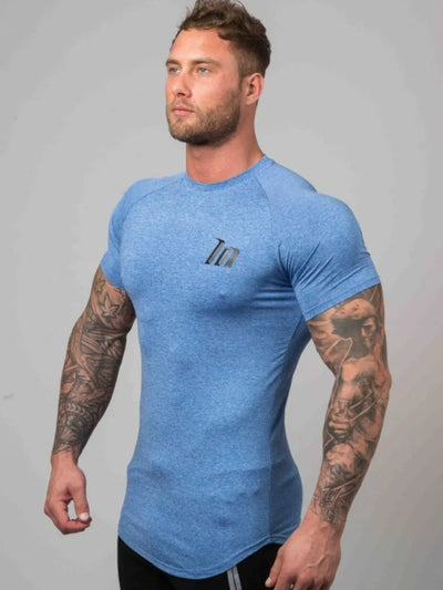 Camiseta de manga corta con cuello redondo para hombre en tallas grandes