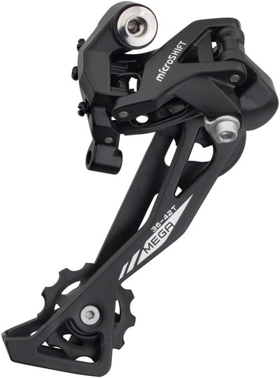 microSHIFT XLE Desviador Trasero - 10 Velocidades de Jaula Larga Negro