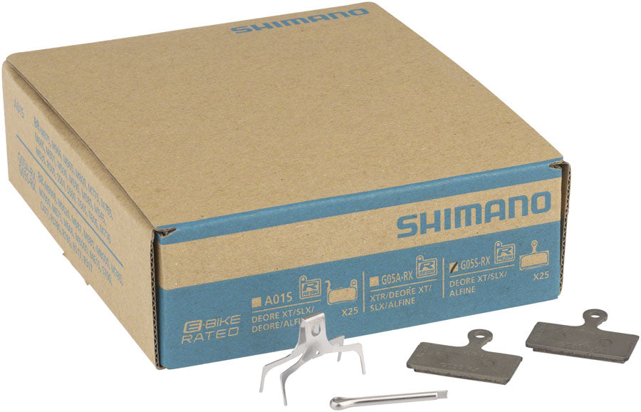 Resorte de pastilla de freno de disco Shimano G05S-RX - Compuesto de resina, caja de 25 pares