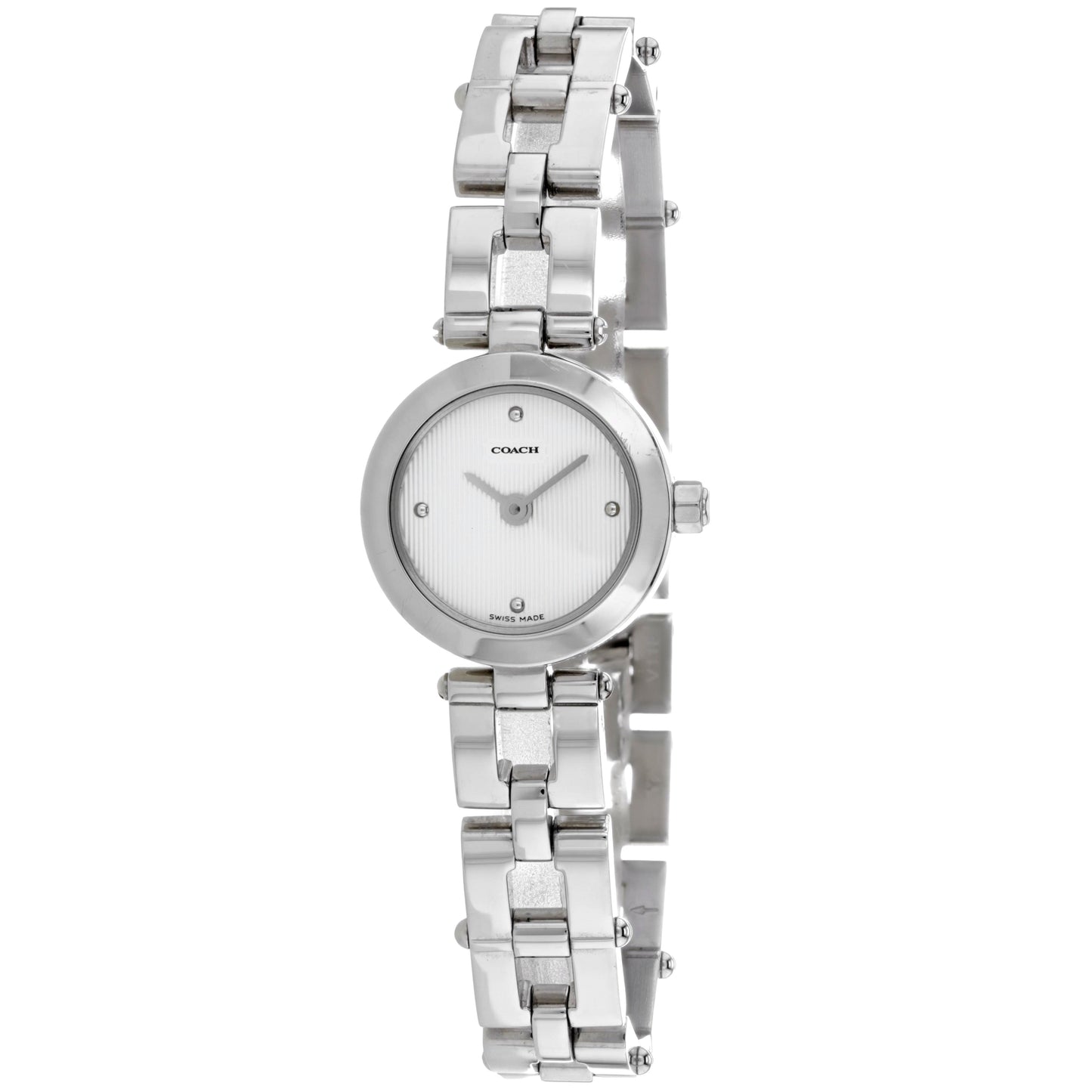 Coach Women's Silver Stainless Steel White Dial Watch