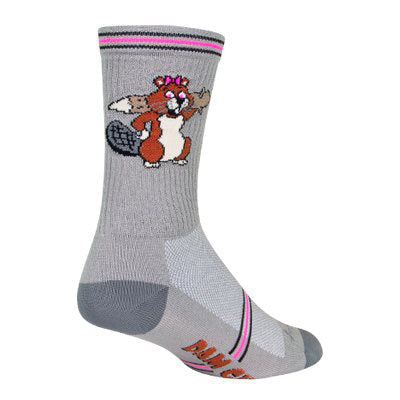 Sockguy Crew Dam Girl 6" Socks in Grey (Size 5-9)
