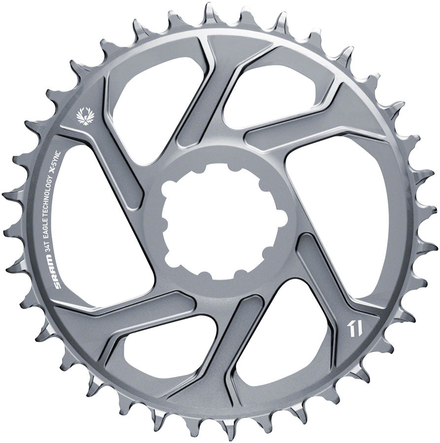 SRAM 34T X-Sync 2 Direct Mount Eagle Chainring - Polar Gray