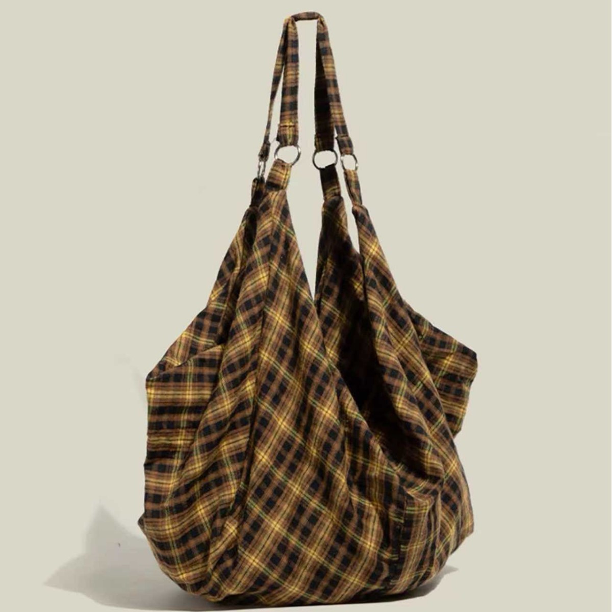Women's Plaid Multi-Wear Large-Capacity Shoulder Bag
