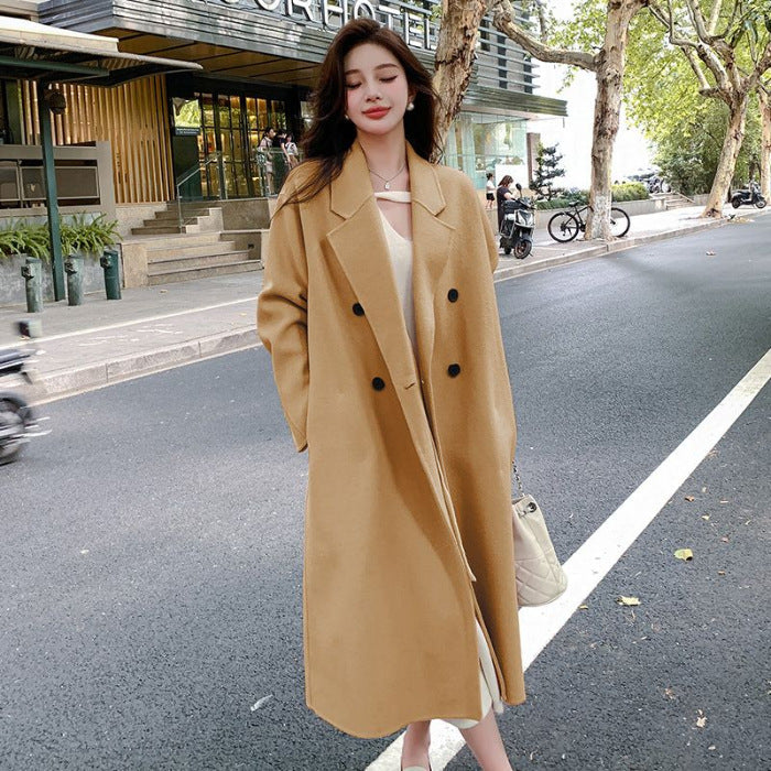 Manteau en Cachemire et Laine Double-Face pour Femmes