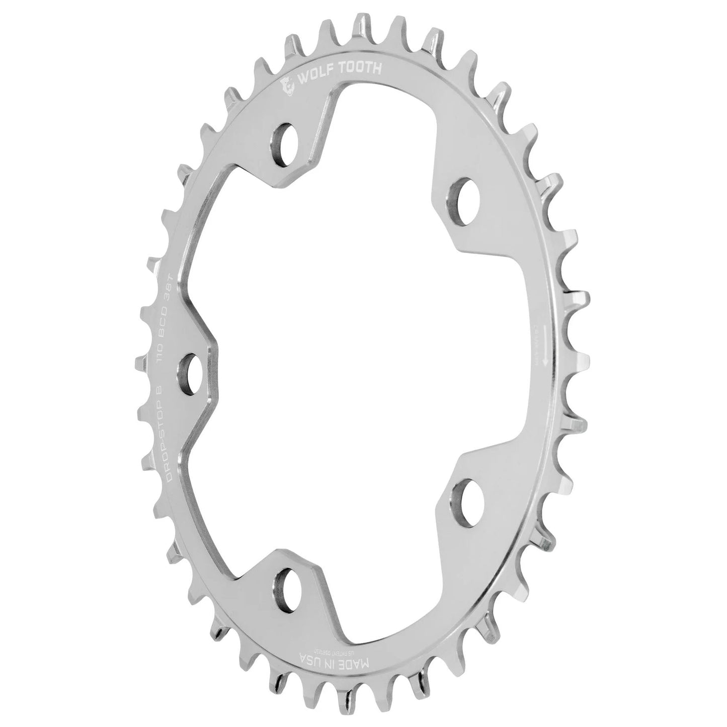 Anillo C Wolf Tooth 5x110BCD CX/Road 42T Plata