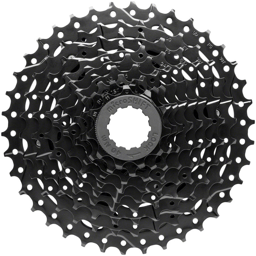 Cassette super court microSHIFT ADVENT - 9 vitesses 11-38t revêtement ED noir