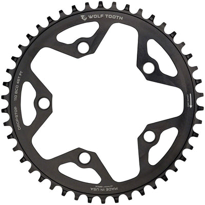 Chaîne de plateau Wolf Tooth 110 BCD Cyclocross Route - 46t Noir