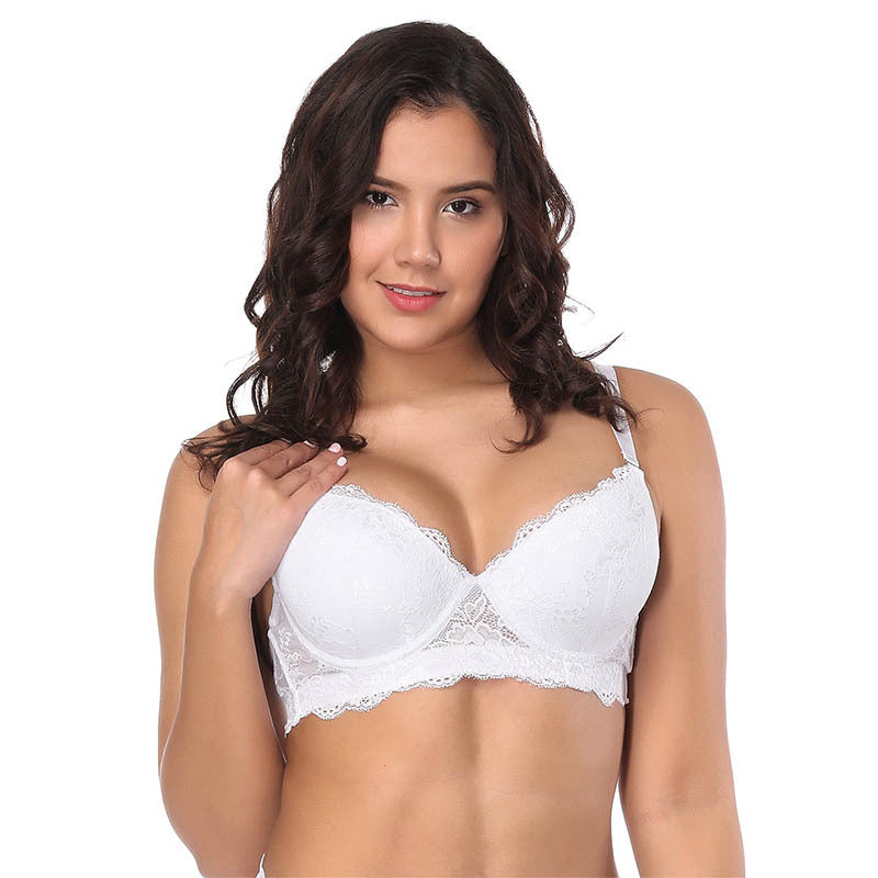 Elegant Lace Bra with Thin Molded Cups