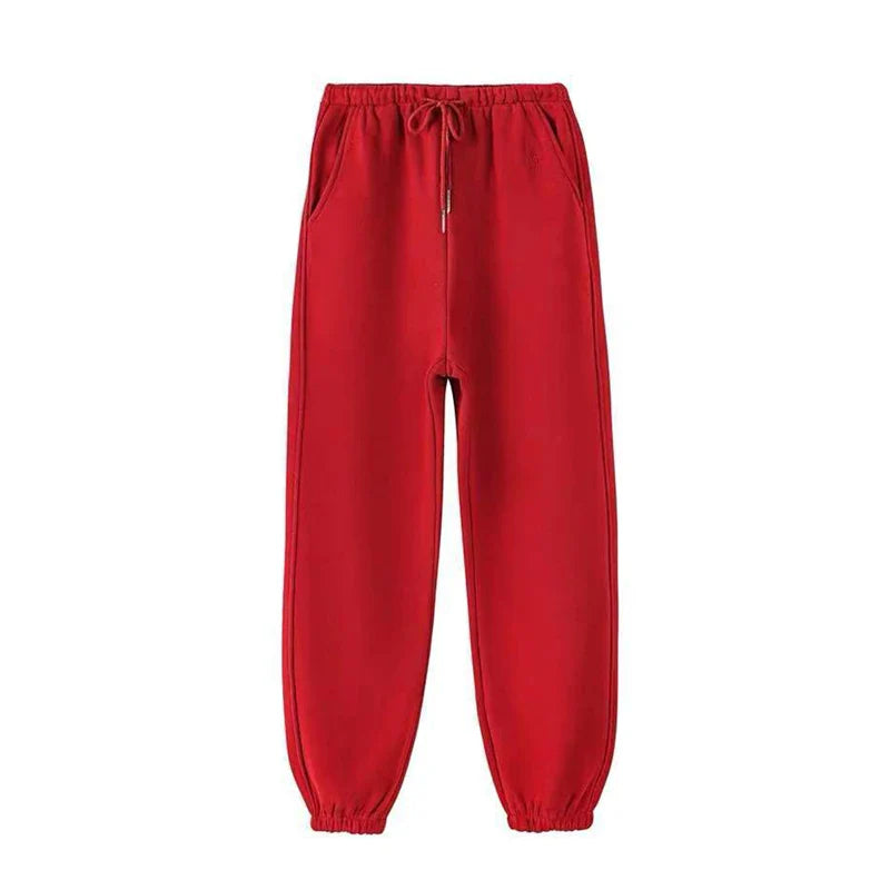 Pantalones de chándal harem lujosos y cómodos con cordón