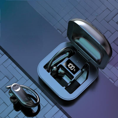 B1 TWS Bluetooth Earphones 5.0 Sports Sweatproof Hanging Ear with LED Digital Wireless Earphones Private Model - Korvel