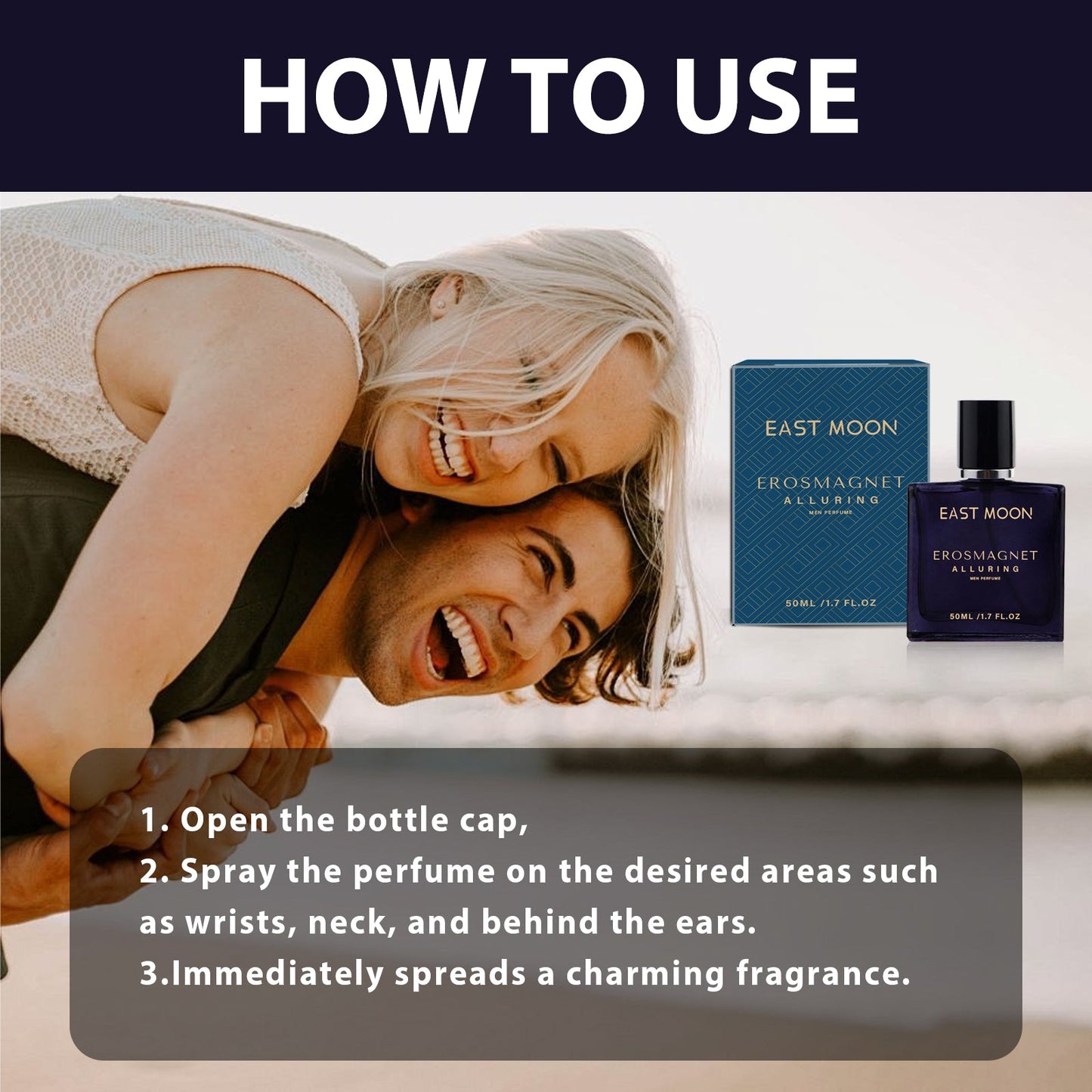 EAST MOON Men's Charm Perfume Lasting Fragrance Natural Fresh Release Charm Dating Atmosphere Perfume - Korvel