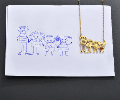 Collar con Colgante de Arte Infantil Personalizado