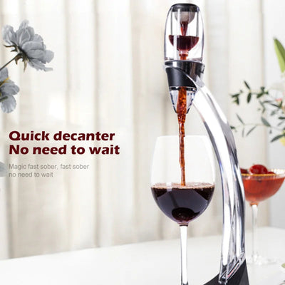 Wine Aerator Decanter Pourer Spout Set With Filters Purifier Stand Diffuser Air Aerating Strainer Aerator Wine for Dining Bar - Korvel
