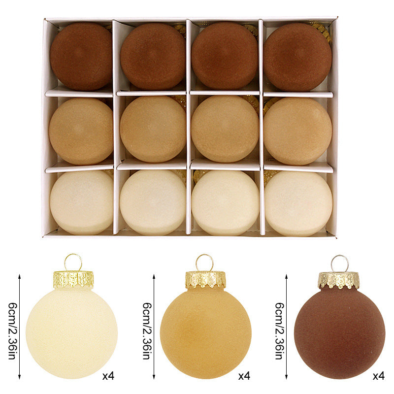 Elegant 6cm Christmas Ball Ornaments - Set of 12