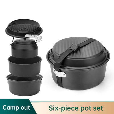 Lightweight Non-Stick Camping Pot Set for Outdoor Adventures