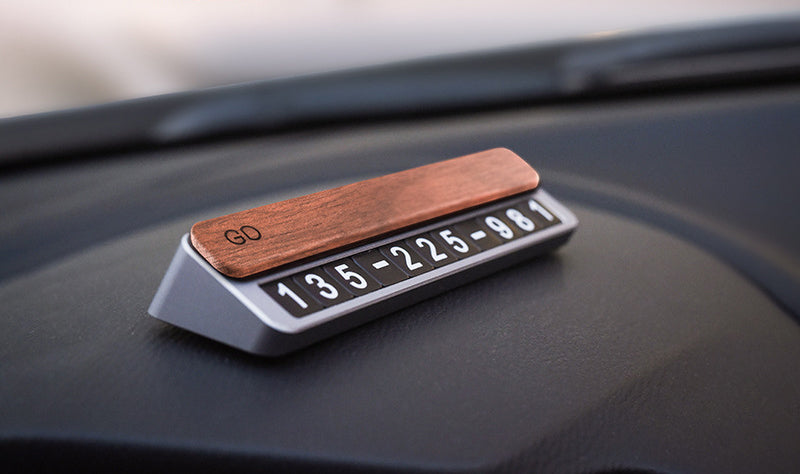 Parking Plate Phone Number Plate Car Car Parking Card Aluminum Alloy High Quality Simple High Temperature Resistance - Korvel