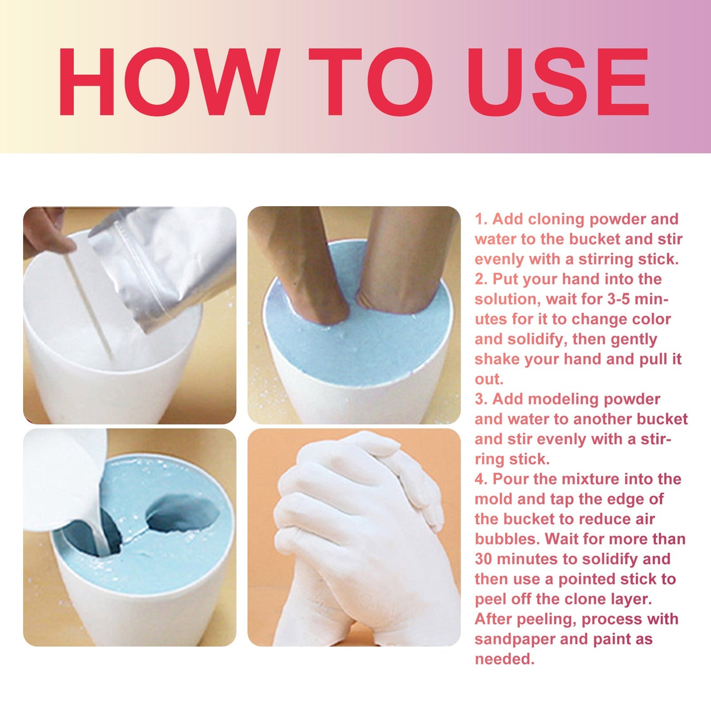 Couple Hand Model Craft Kit - Creative DIY Gift