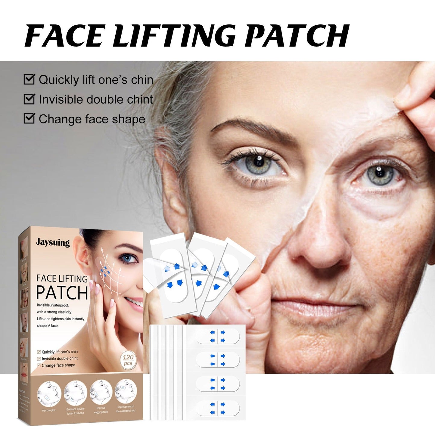 Invisible Face Lift Stickers Lift And Tighten The Chin To Reduce Fine Lines And Shape The V-Shaped Face Stickers - Korvel
