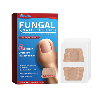 Nighttime Renewal Fungal Nail Patches, Repair And Thickening Gray Nail Insert Soft Nail Care Patch - Korvel