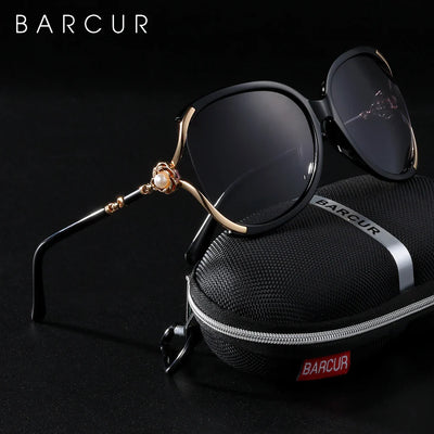 BARCUR Trendy Butterfly Sunglasses with Polarized Lenses