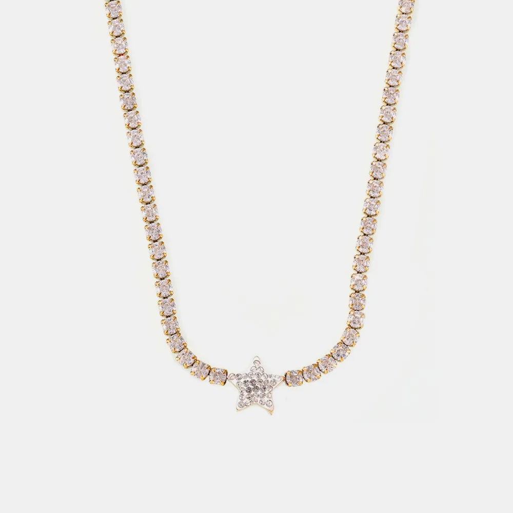 Collier Pendentif Élégant Incrusté de Zircon pour Femmes