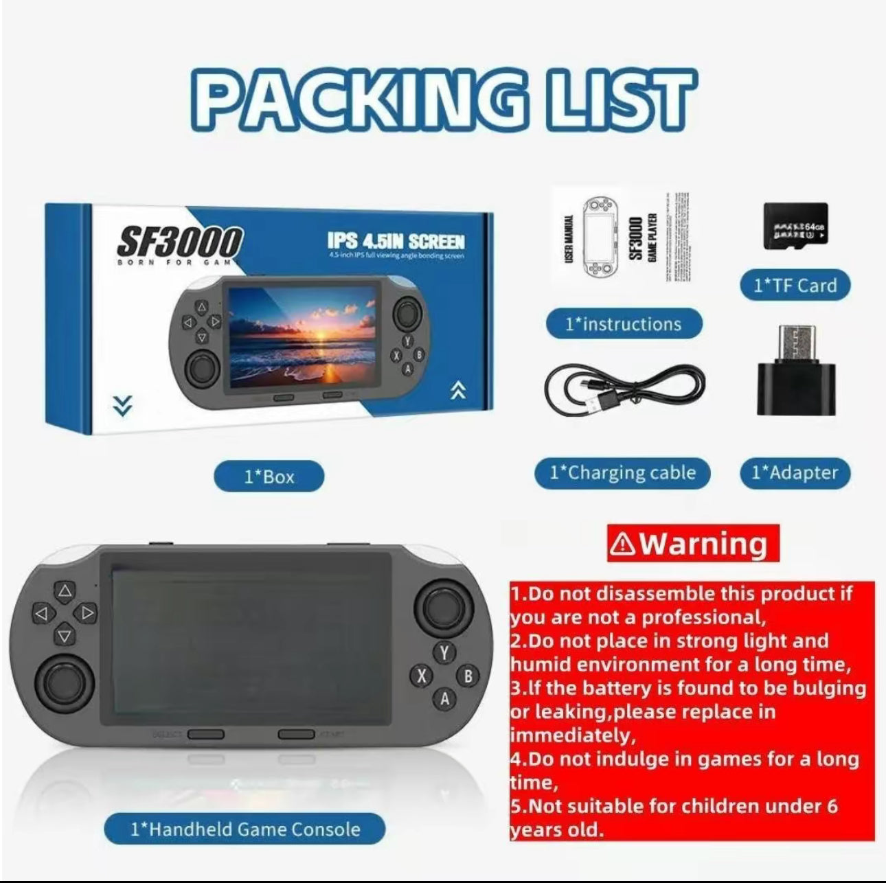 GameTime Retro Console - Handheld Gaming Device