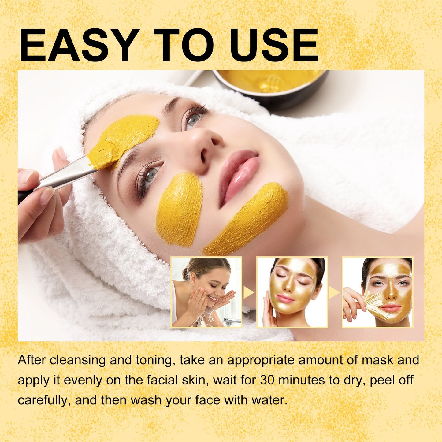 Retinol Snake Venom Gold Mask, Clear Skin, Tighten Pores, Brightening, Rejuvenating And Hydrating Mask - Korvel