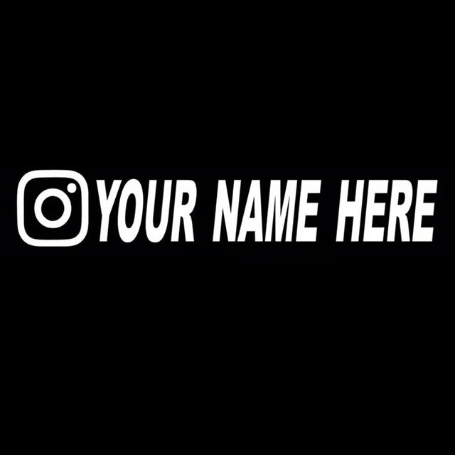 Custom username car stickers personalized Instagram motorcycle vinyl stickers - Korvel