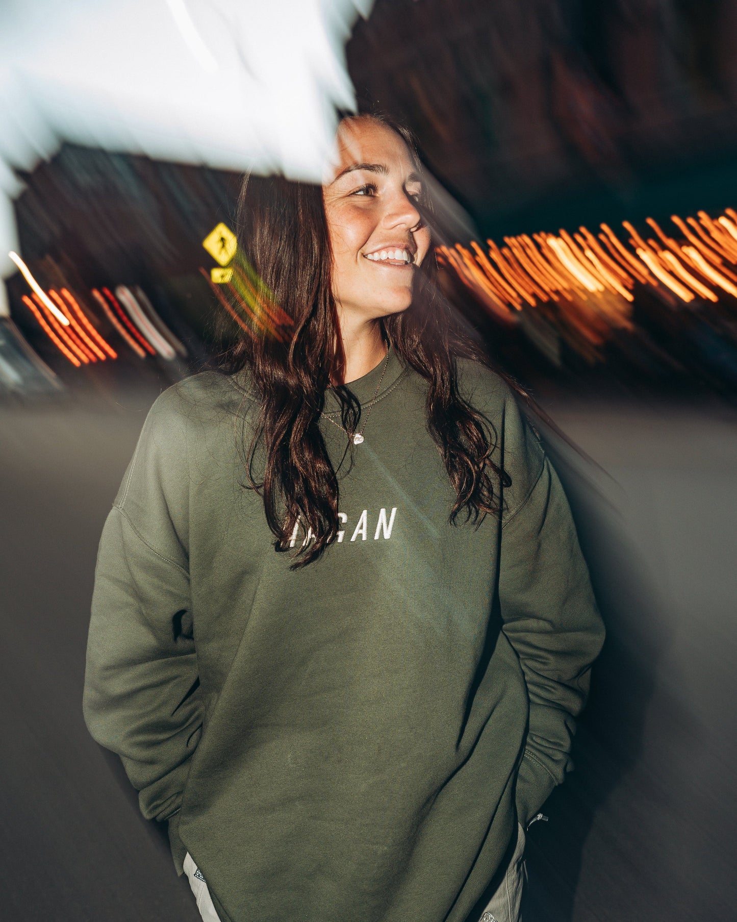 HAGAN Eco-Friendly Embroidered Crew Sweatshirt - Korvel