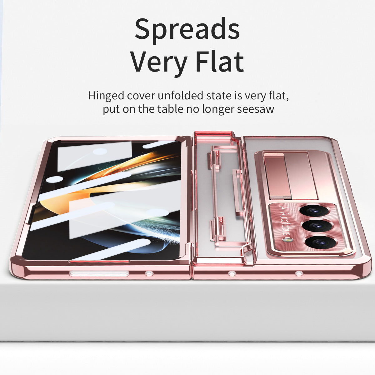 Samsung zfold 6 phone case FOLD5 flat hinge folding pen slot protective cover W23 electroplated lens film suitable - Korvel