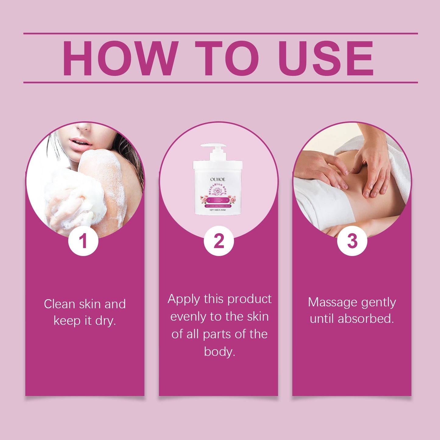 Crème raffermissante à la rose - Crème hydratante et éclaircissante