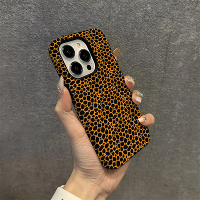 Sexy leopard print Apple 15 phone case IP16 anti drop protective case 2-in-1 film case Apple 13pro - Korvel
