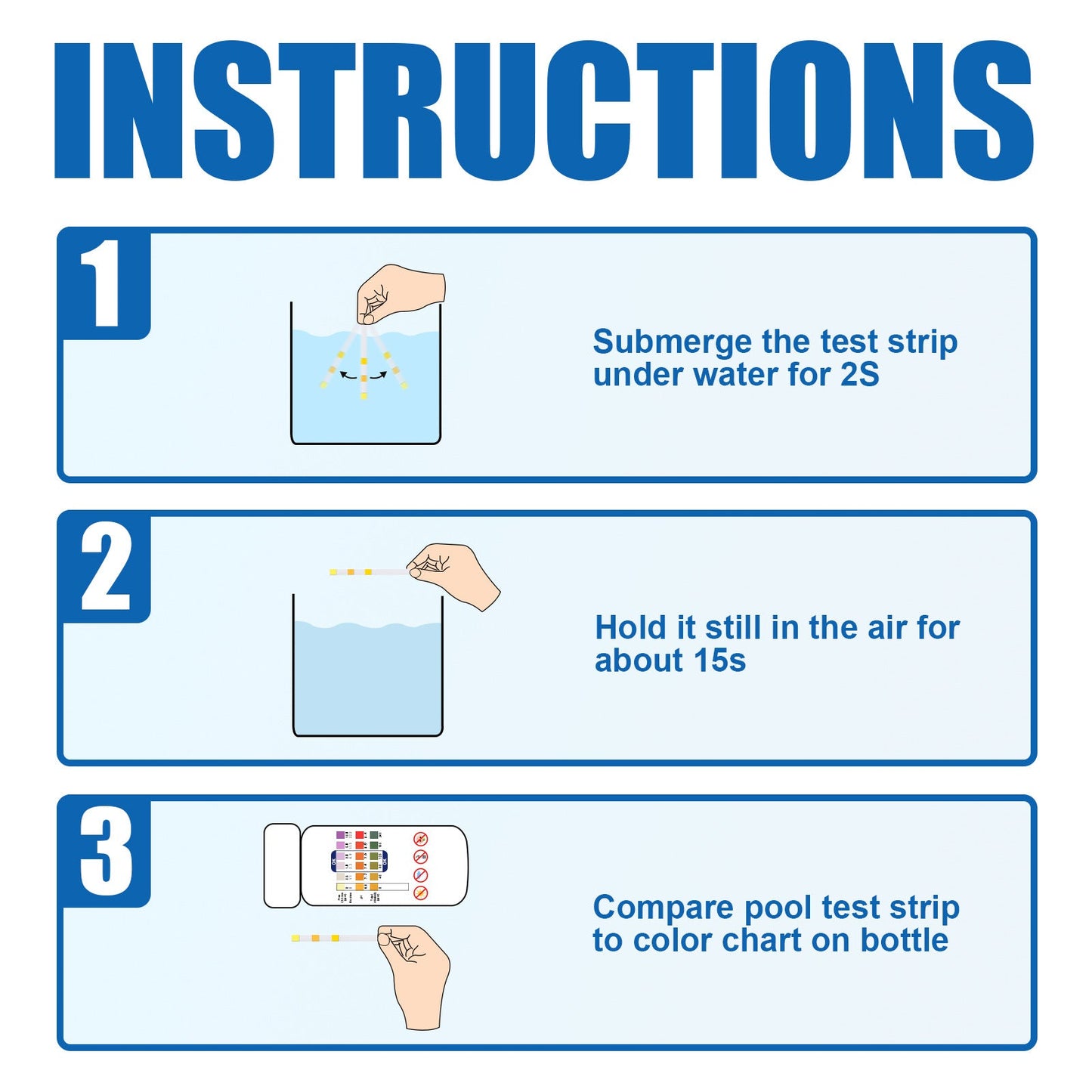 3-In-1 Ph Test, Paper Pool Water Quality Total Alkalinity Hardness Pool Clean Water Ph Test Strip - Korvel