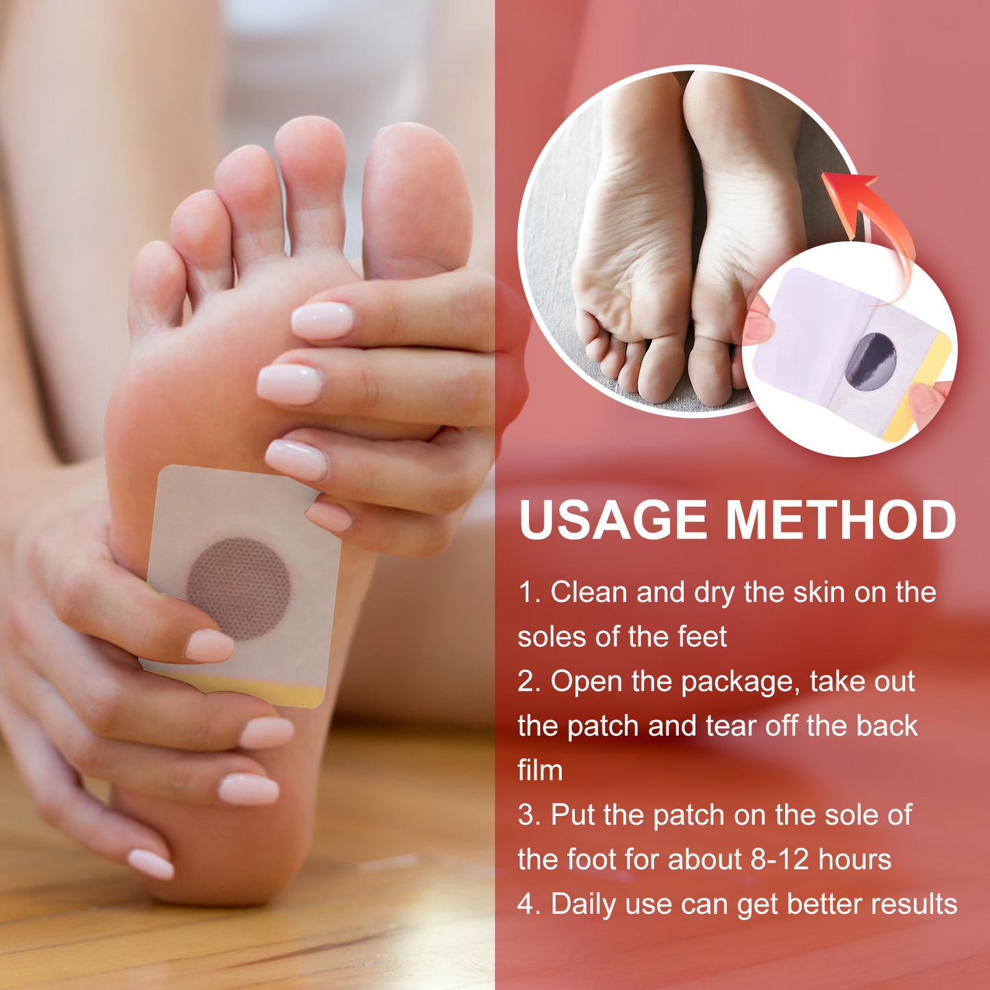 Herbal Boost Patch For Teenagers And Children Height Long Foot Care Boost Patch - Korvel