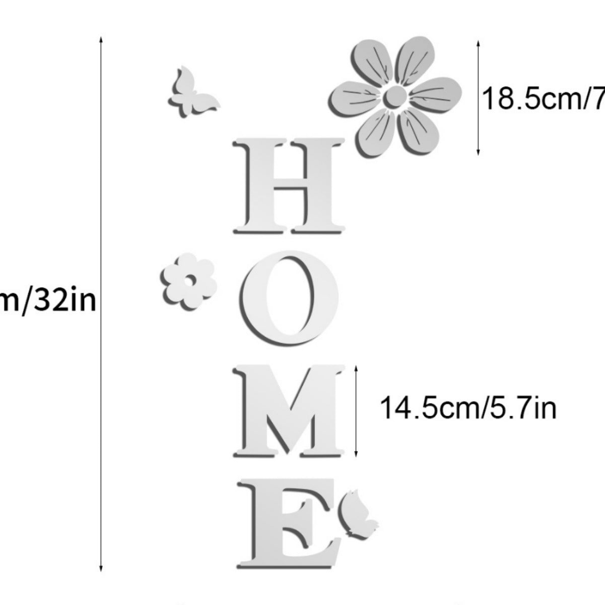 Pegatinas de Espejo Acrílico - Decoración Floral para el Hogar