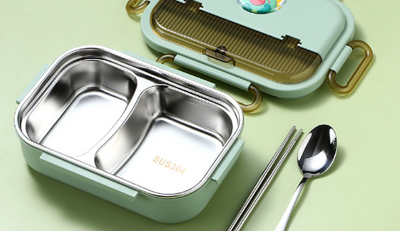 Premium Microwaveable Stainless Steel Compartmentalized Lunch Box