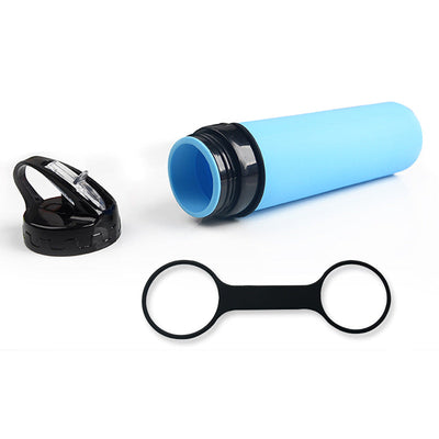 600ml Outdoor Riding Water Cup Portable Foldable Silicone Water Bag Spot Advertising Gift Sports Water Bottle - Korvel
