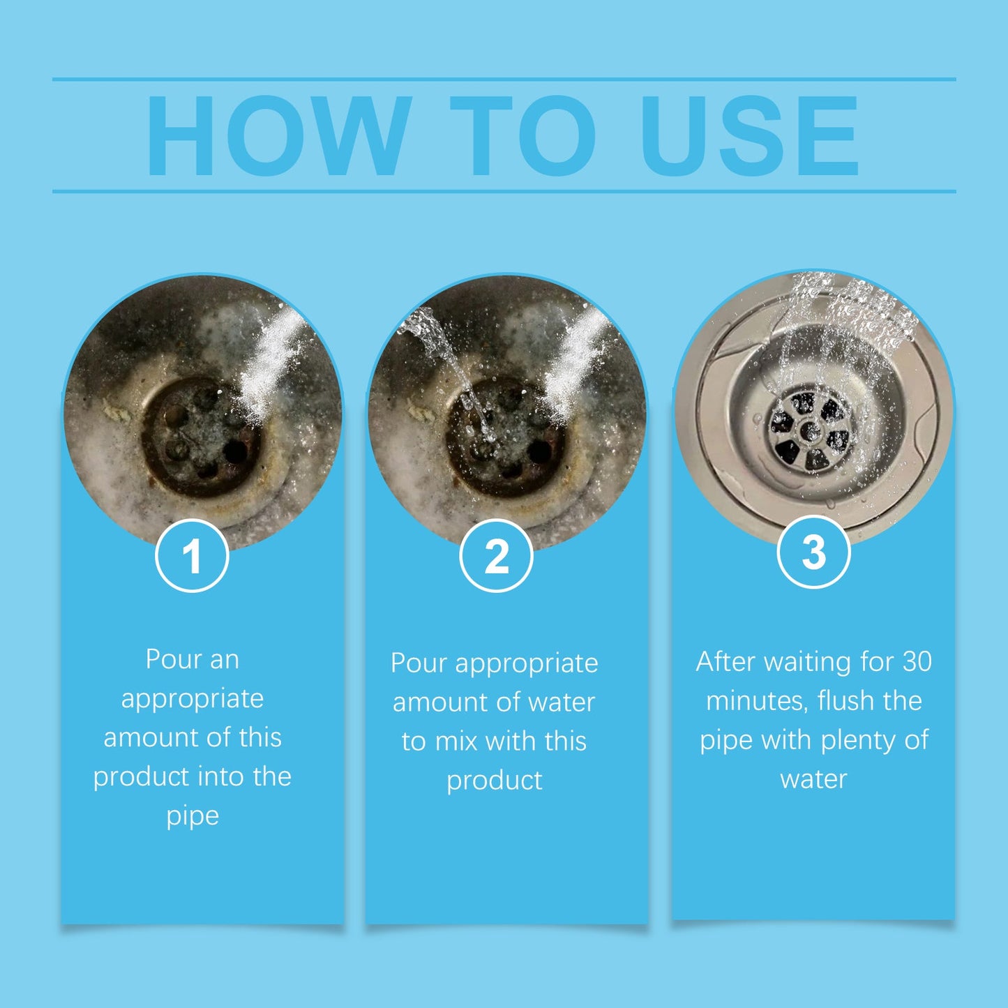 Pipe Dredge Agent Sink Drain Kitchen Toilet Pipe Quick Dredge Clean Decontaminate - Korvel